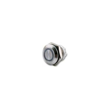 Interruptor de encendido-apagado para atornillar Highsider 14mm inox retroiluminación