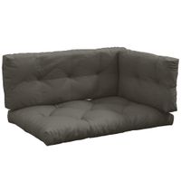 outsunny set de 3 cojines de jardin para sofas y palets en poliester con relleno grueso gris oscuro   aosom espana