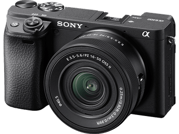 Cámara EVIL - Sony Kit Alpha 6400A (ILCE6400AKB) + Objetivo SELP16502, Con sensor CMOS Exmor APS-C, 24.2 MP, 4K, Bluetooth