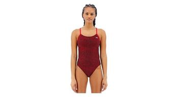 Traje de bano de 1 pieza para mujer tyr  p   strong lapped cut  strong   p outfit rojo