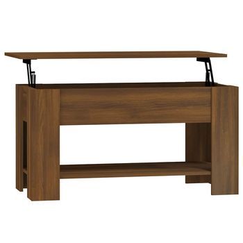 Mesa De Centro，mesa Auxiliar，mesa De Café Madera Contrachapada Marrón Roble 101x49x52 Cm