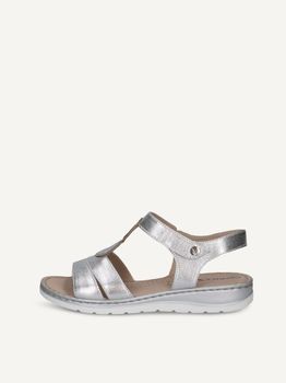 CAPRICE Heeled sandal, metallic, made of Leather without heel, Size 42