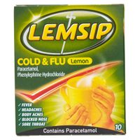 lemsip cold  flu lemon sachets