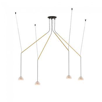 Lámpara colgante led absidiola mini alabastro móvil (4x3.5w)