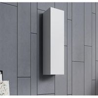 armario colgante  vitrina  mueble de salon  armario de pared  1 puerta 3 compartimentos  blanco brillo  modelo aitana o1  30x120x30cm