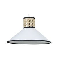 lampara de techo de poliester ratan algodon natural blanco negro 188 cm mantua