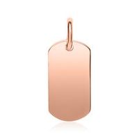 colgante grabado de plata 925 chapado en oro rosa