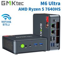 gmktec m6 ultra gaming mini pc amd ryzen 5 7640hs actualizado 6600h6800h mini computadoras de escritorio wifi 6bt 52 triple pantalla 4k