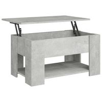 mesa de centro madera contrachapada gris hormigon 79x49x41 cm