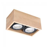 plafon de techo quatro madera 2 luces