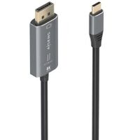 cable conversor aisens a109-0880 usb-cdisplayport 8k 18m negro bidireccional aluminio