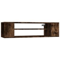 mueble de tv  mueble de salon  gabinete de tv colgante madera roble ahumado 100x30x265 cm