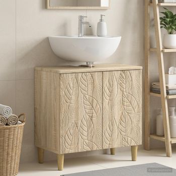 Vidaxl Mueble De Lavabo Para Baño Delft Roble Sonoma