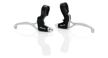 Par de manetas de freno de disco mecanicas xlc bl v02 negro plata