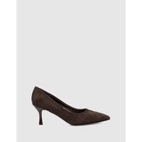 kamome trends zapatos de tacon salon lico marron para mujer