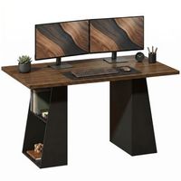 escritorio de oficina de 140 cm de melamina industrial 140 x 78 x 75 cm r marron y negro