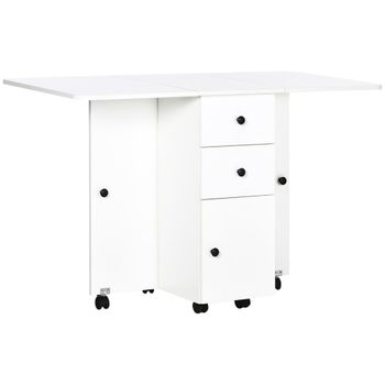 Mesa plegable cocina 120x60x76.5 cm blanco