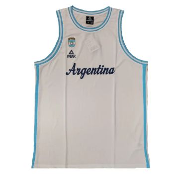 Camiseta Argentina baloncesto - Peak blanca