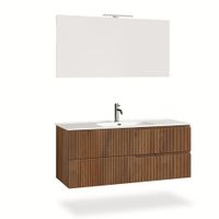 mueble de bano de 4 piezas en mdf roble oscuro