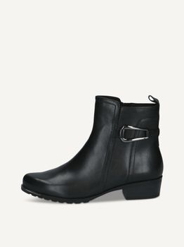 CAPRICE Bootie, black, made of Leather with Block heel, Size 39