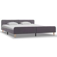 cama matrimonial  cama doble  estructura de cama de tela gris claro 180x200 cm cfw62011
