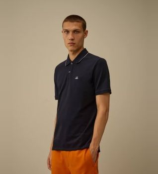 C.P. Company para hombre. RCCMPL722A005263W Polo Stretch Piquet marino (S), Casual, Algodón, Manga corta