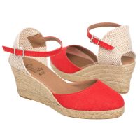 alpargata lino rojo pulsera