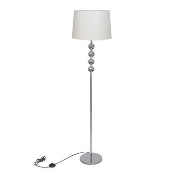 Lámpara De Pie Pantalla Y Soporte Alto 4 Bolas Adorno Blanca Vidaxl