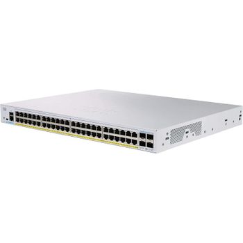 Cisco CBS350-48FP-4G-EU Switch de Red 48 Puertos GE PoE Completa Plata