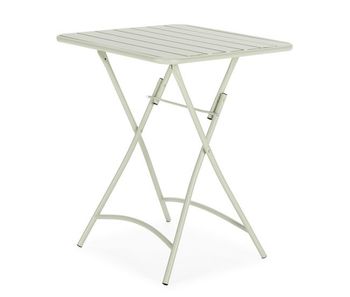 Mesa de jardín plegable perla de metal