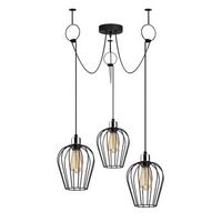 lampara de techo tel-6686 negro metal diametro 100x130 cm