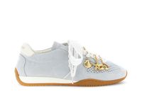 zapatillas de running con cordones en ante perforado light blu 37