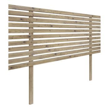 Cabecero De Madera Reciclada Dm Estilo Japones Con Patas 110x115cm Camas 110 - Roble