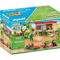 playmobil conejos animales granja conejera 71252 country