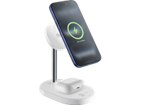 cargador movil inalambrico - cellularline mag duo qi22 estacion doble de carga inalambrica 25 w universal blanco