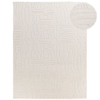 Alfombra moderna Tokko crema 200x280 cm