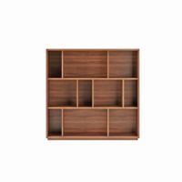 estanteria libreria en melamina nogal 117x119x32 cm