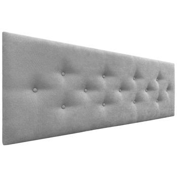 Dhome Cabecero De Tela Acualine Con 3 Hileras Intercaladas De Botones Y Patas Cabezal Tapizado Cama Lujo(gris, 160cm)