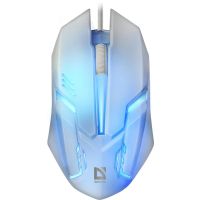 raton defender cyber mb-560l usb 1200dpi blanco iluminacion multicolor