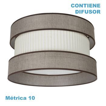 Abrila Home M10 Marrón-beige - Pantalla Difusor 60dx60dx25h