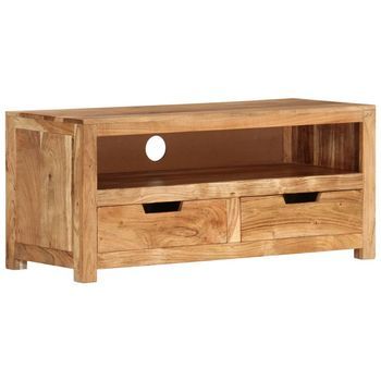 Mueble De Tv Madera Maciza De Acacia 88x35x40 Cm Vidaxl