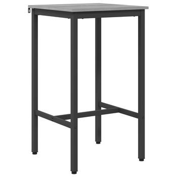 Mesa De Bar 52 X 52 X 90 Cm Madera De Ingeniería Sonoma Gris Vidaxl