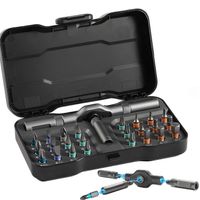 vman-juego de destornilladores de trinquete multifuncion 24 en 1 mini kit de herramientas de reparacion con puntas magneticas multiples herramienta domestica para pc y escritorio etc