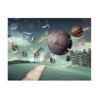 papel pintado 3d - la ciudad del futuro 400x309 cm