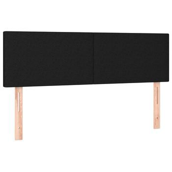 Pack 2 Uds Cabeceros Cama | Panel De Cabeceras Tela Negro 72x5x78/88 Cm