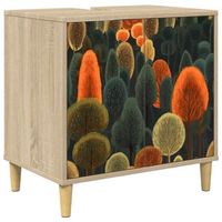 mueble de cuarto de bano zaandam sonoma 60 x 40 x 60 cm vidaxl