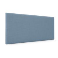 cabecero de lino natural liso 90x50cm camas 8090 - azul