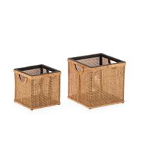 set2 cesto 31x31x31  25x25x25 madera negroratan natural