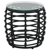 conjunto de conjunto mesa y sillas jardin de jardin 3 uds  mueble jardin mesa y sillas ratan sintetico negro