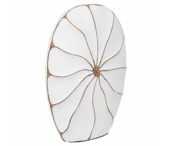 Jarrón alexandra house living blanco poliresina 8 x 39 x 27 cm